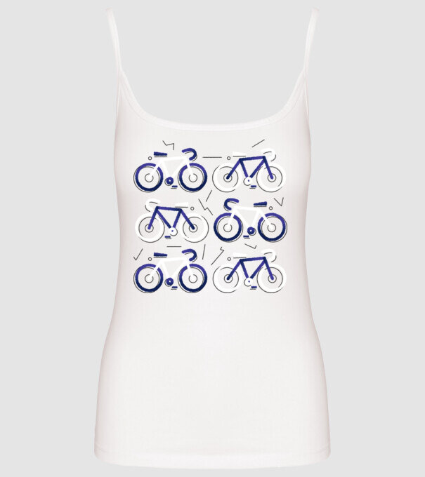 Bikes model alb pe tricou