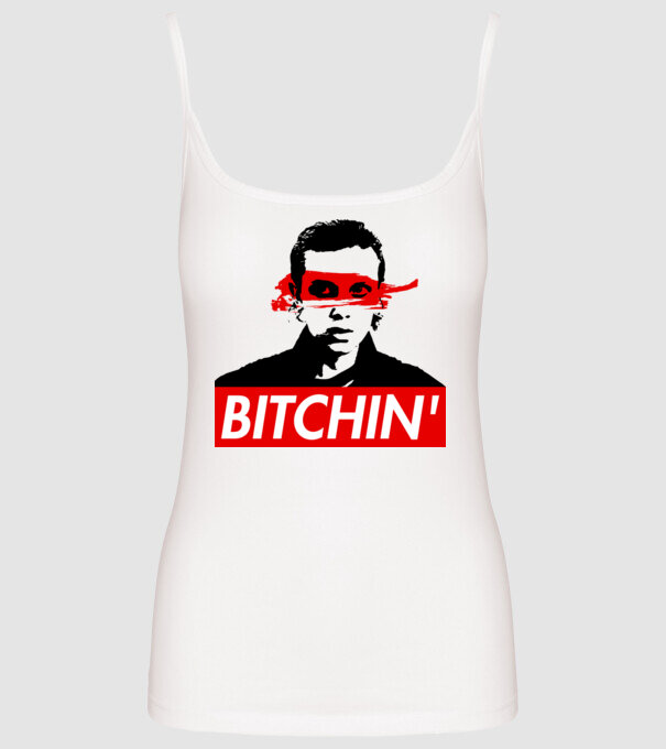 bitchin eleven model alb pe tricou