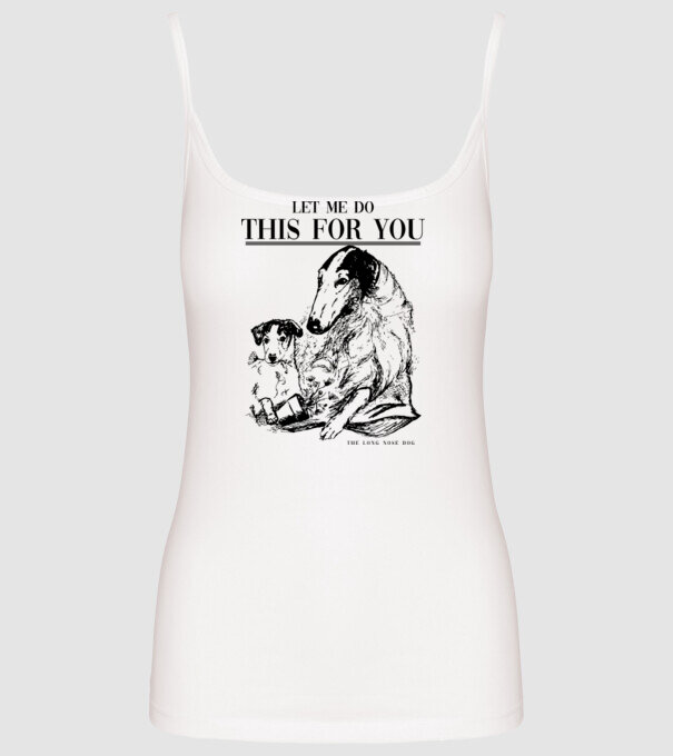 BORZOI Elagant model alb pe tricou