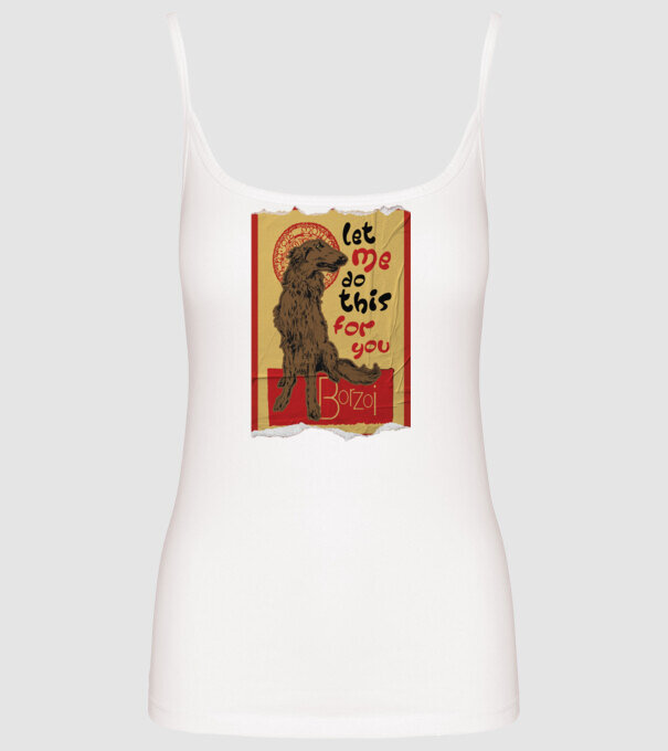 BORZOI retro poster chat noir poster texture model alb pe tricou