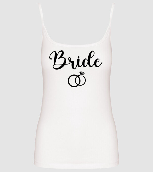 Bride model alb pe tricou