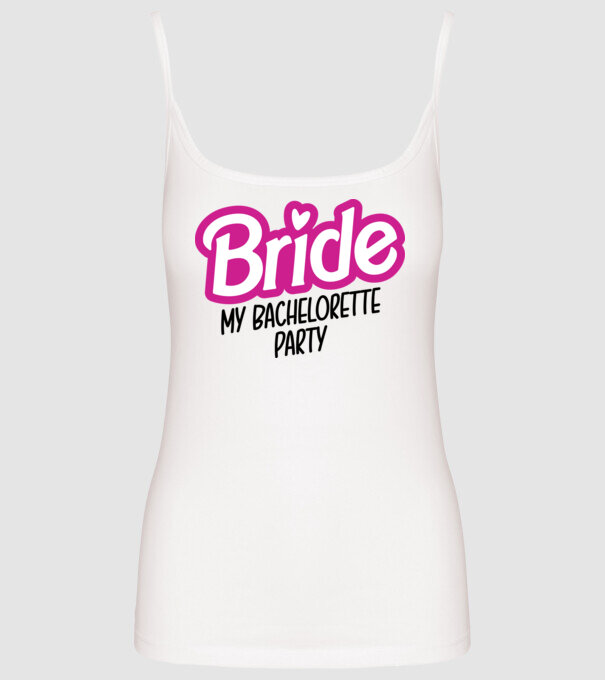 Bride Barbie model alb pe tricou