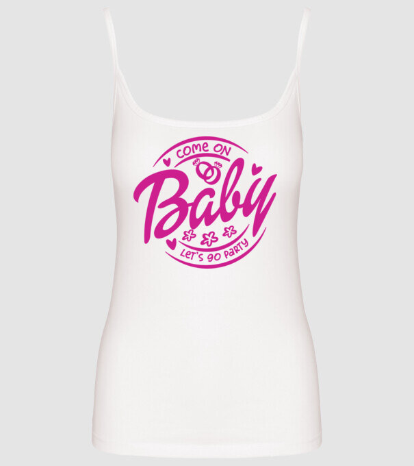 Bride Barbies Baby lets go party model alb pe tricou