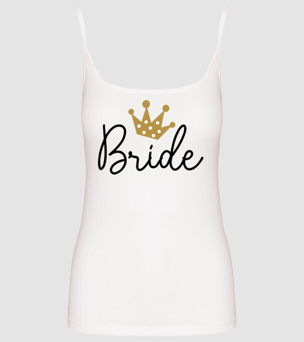 Bride princess model alb pe tricou