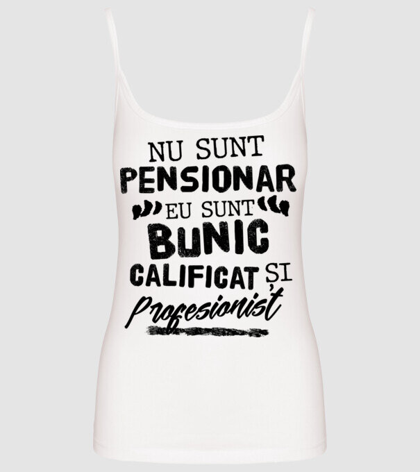 Bunicul profesionist model alb pe tricou