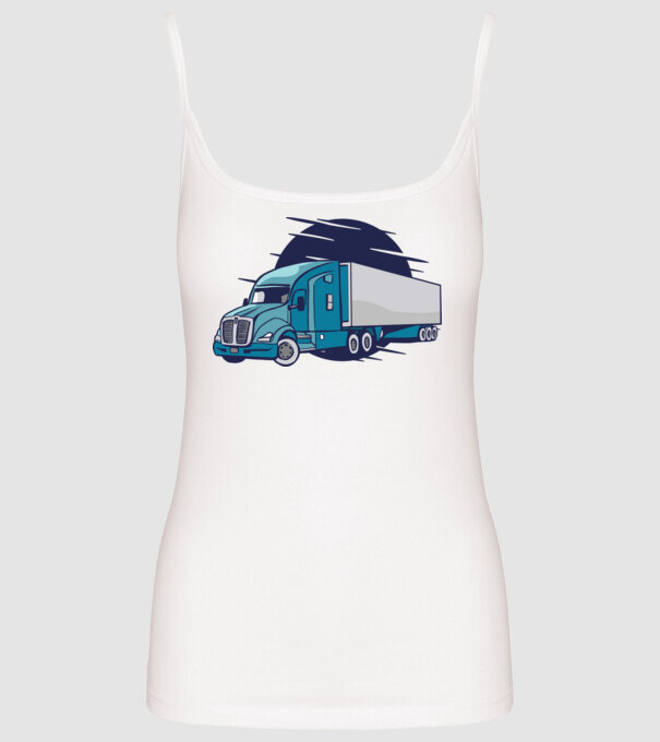 Camioane model alb pe tricou