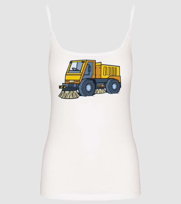 Camioane model alb pe tricou