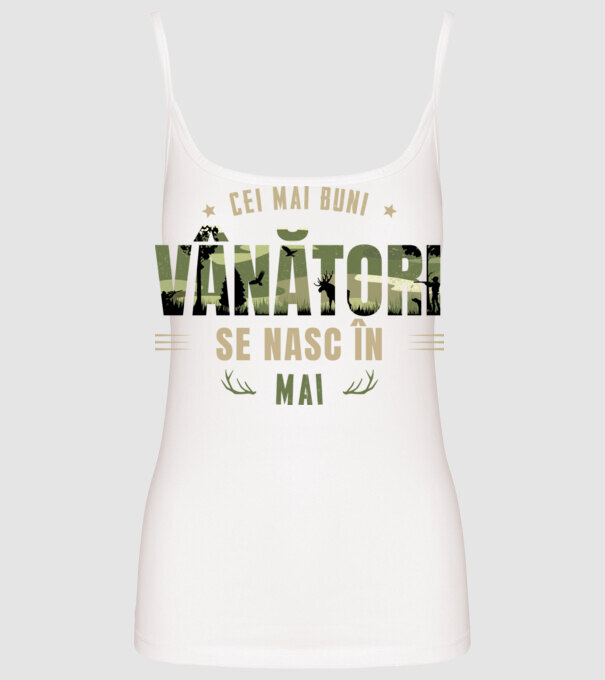 Cei mai buni vânători se nasc în mai model alb pe tricou