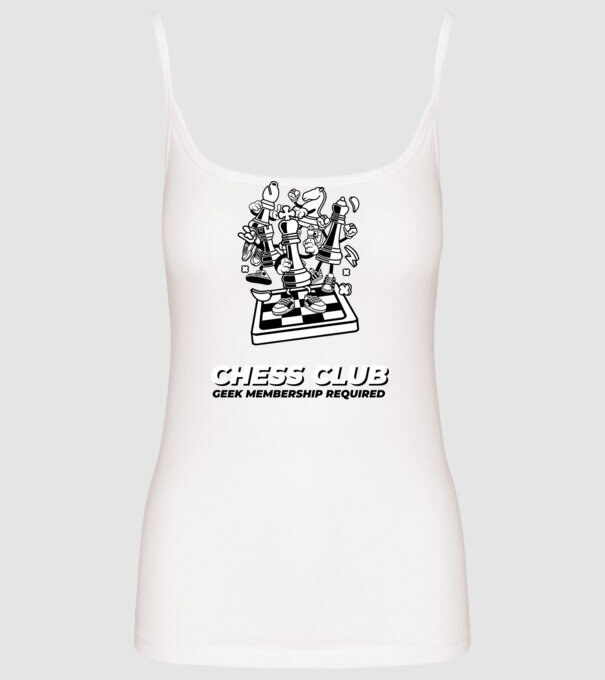 chess club model alb pe tricou