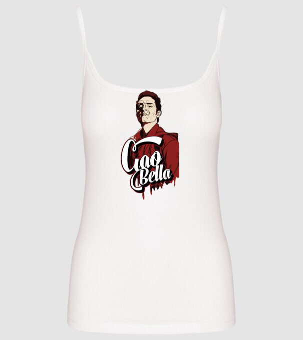 ciao bella berlin model alb pe tricou