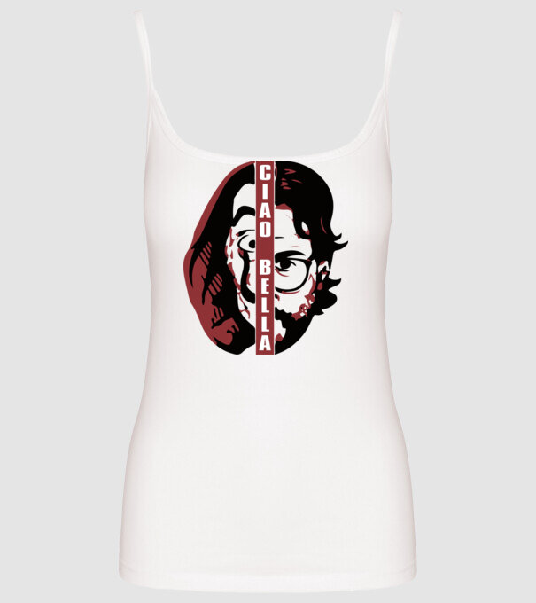 ciao bella professor model alb pe tricou