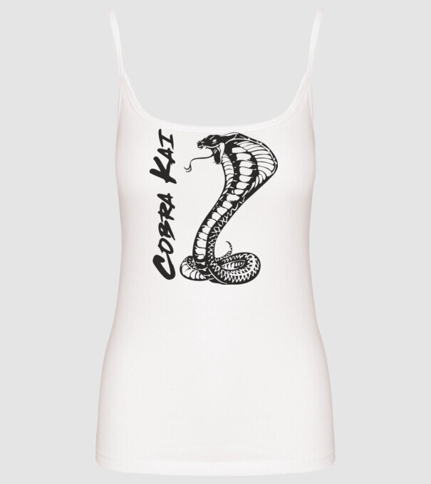 cobra kai black model alb pe tricou