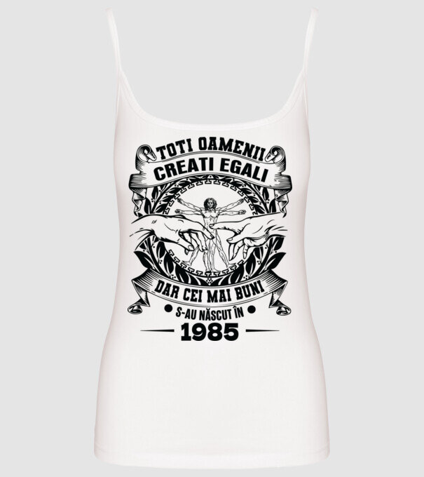 Da Vinci 40 1985 model alb pe tricou