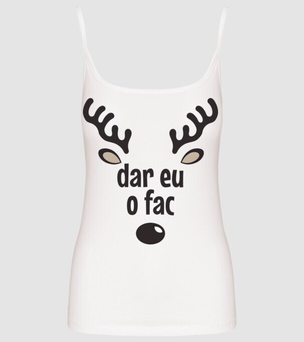 Dar eu o fac crăciun chiar căprioară Alb model alb pe tricou
