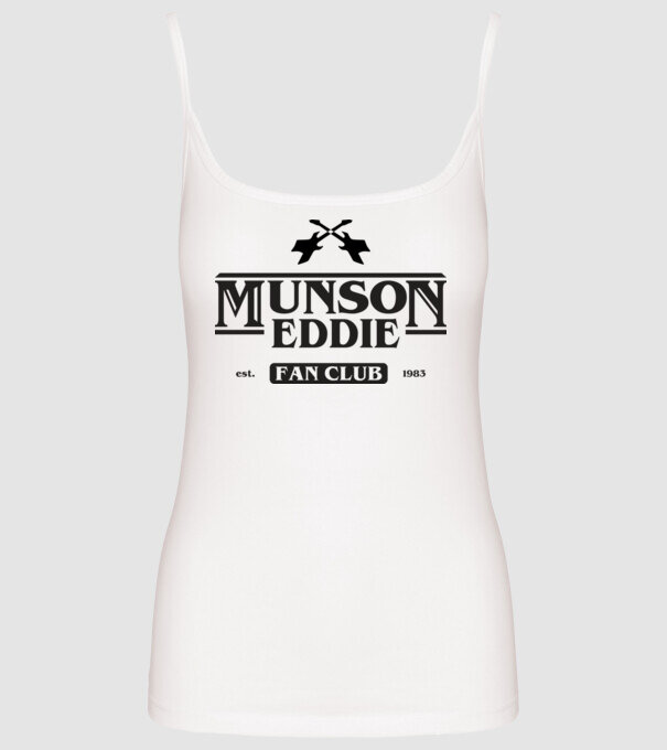 eddie munson fan club model alb pe tricou