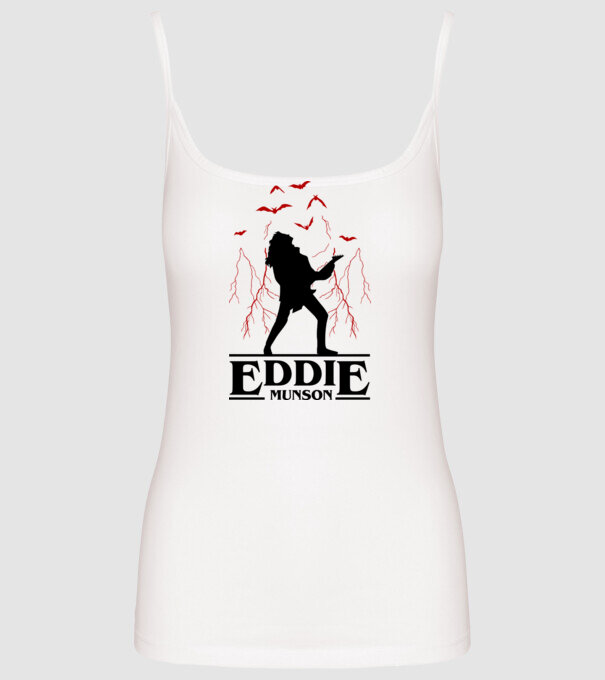 eddie munson stranger things model alb pe tricou