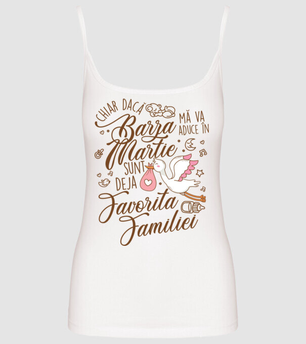 Favorita familiei MARTIE model alb pe tricou