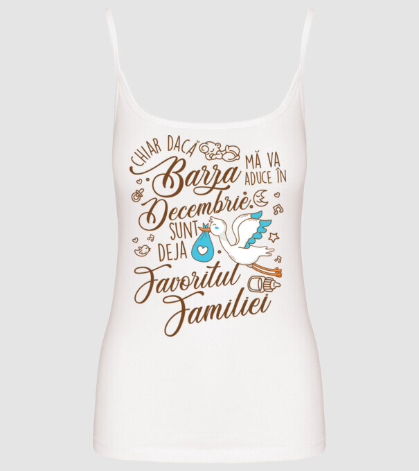 Favoritul familiei DECEMBRIE model alb pe tricou