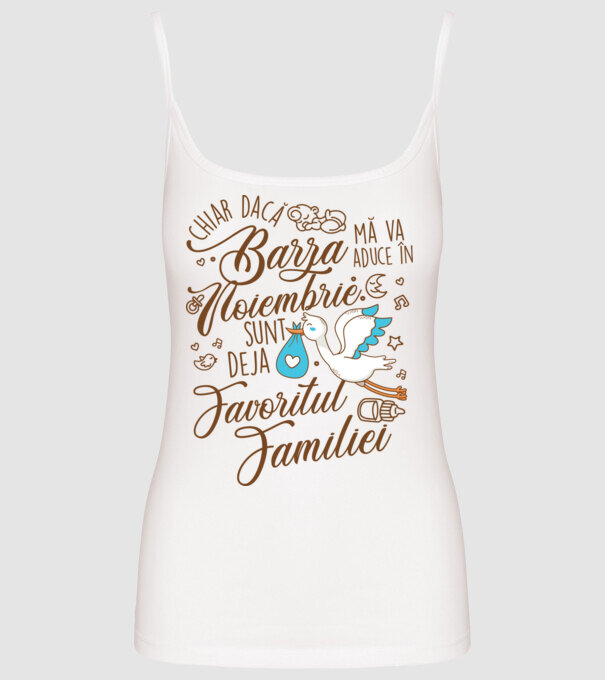 Favoritul familiei NOIEMBRIE model alb pe tricou
