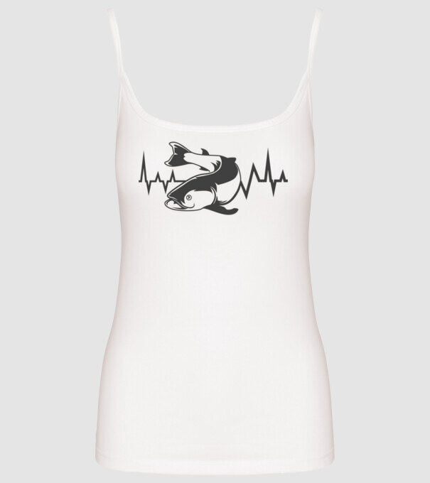 Fish model alb pe tricou