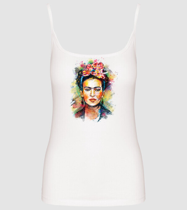 Frida Kahlo model alb pe tricou