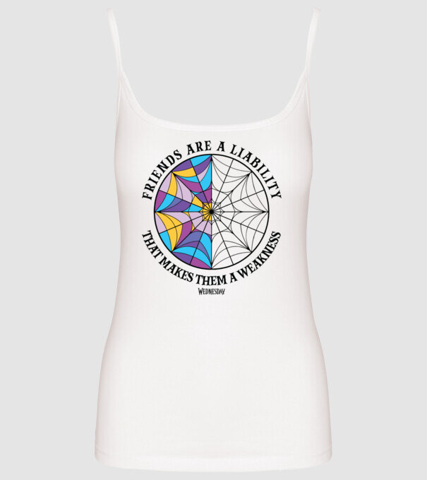 Friends are liability model alb pe tricou