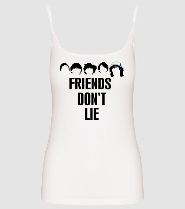 friends dont lie stranger things model alb pe tricou