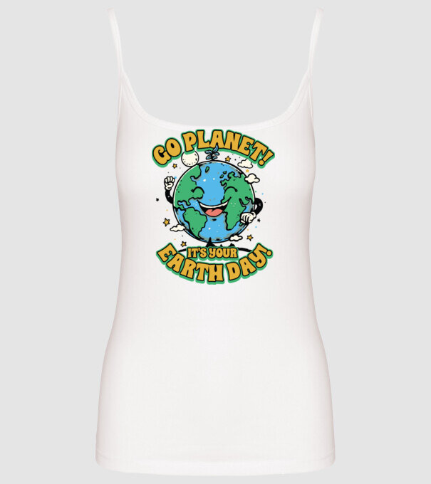 Go planet model alb pe tricou