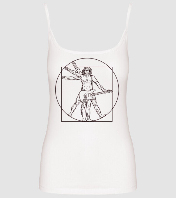 Guitar player model alb pe tricou