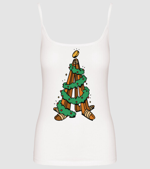 Hockey tree model alb pe tricou