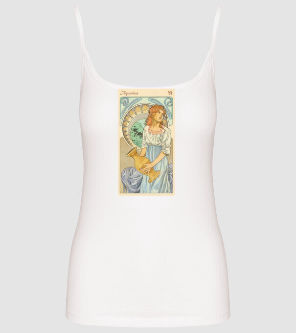 Horoscop Tarot VARSATOR model alb pe tricou