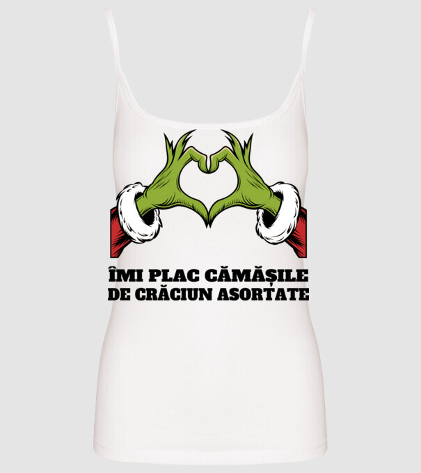 Îmi plac cămășile de crăciun asortate alb model alb pe tricou