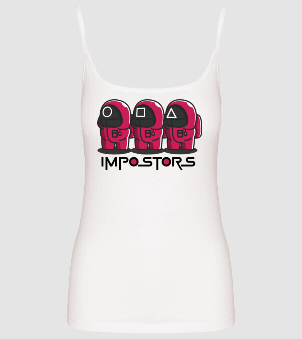 impostors squid game model alb pe tricou