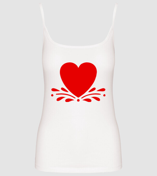 inimă Valentine model alb pe tricou