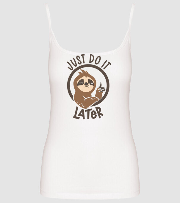 Just do it model alb pe tricou