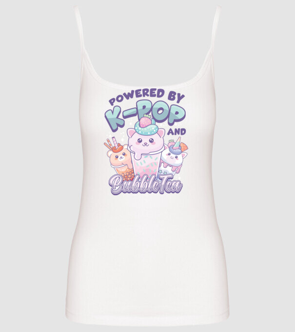 K-POP BUBBLE TEA model alb pe tricou