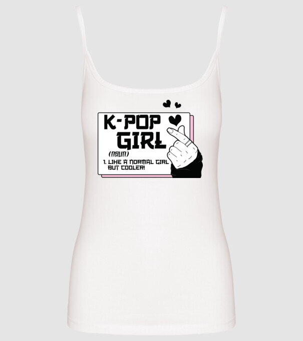 K-POP FANGIRL model alb pe tricou