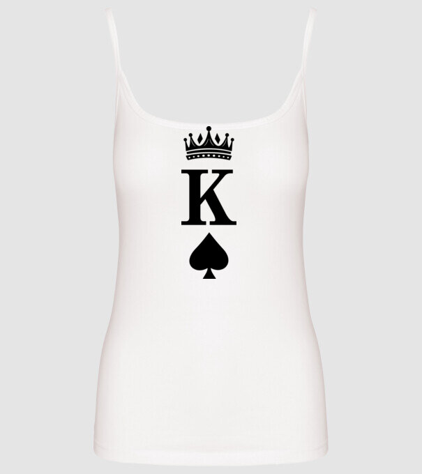 King model alb pe tricou