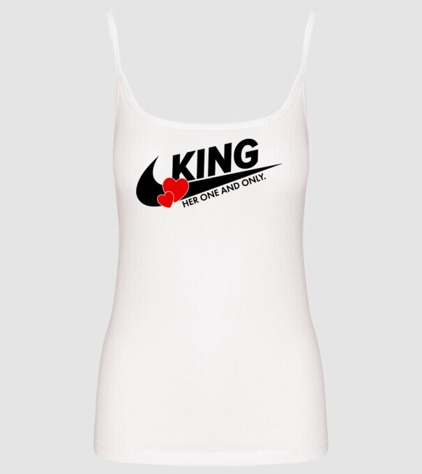 King model alb pe tricou