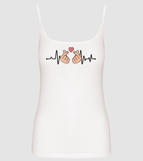 Kpop heartbeaT model alb pe tricou