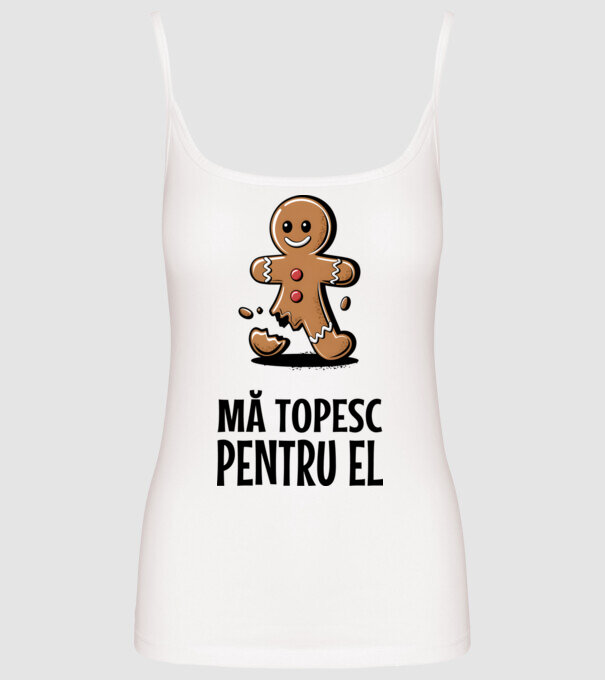 Mă topesc pentru el alb model alb pe tricou