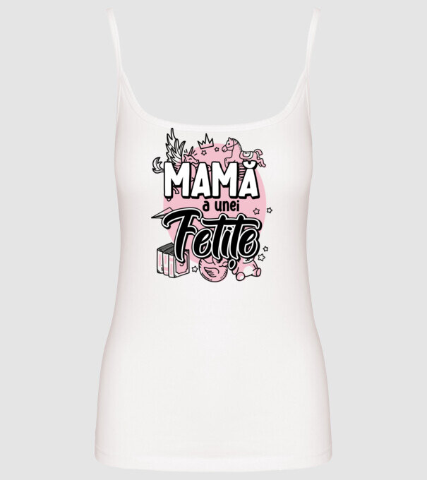Mamă a unei fetițe model alb pe tricou