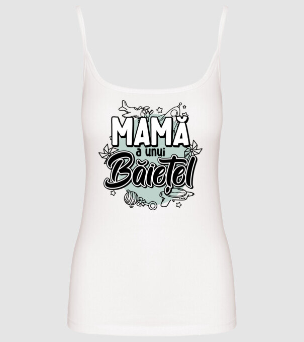Mamă a unui băiețel model alb pe tricou