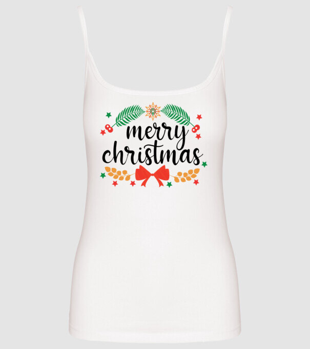 Merry christmas model alb pe tricou