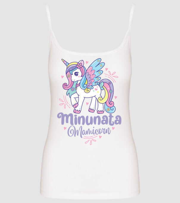 Minunata Mamicorn model alb pe tricou