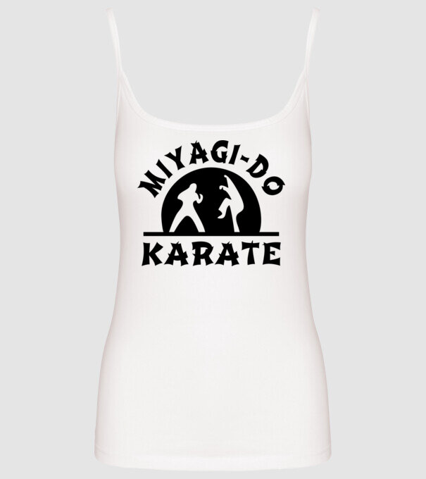 Miyagi-do karate black model alb pe tricou