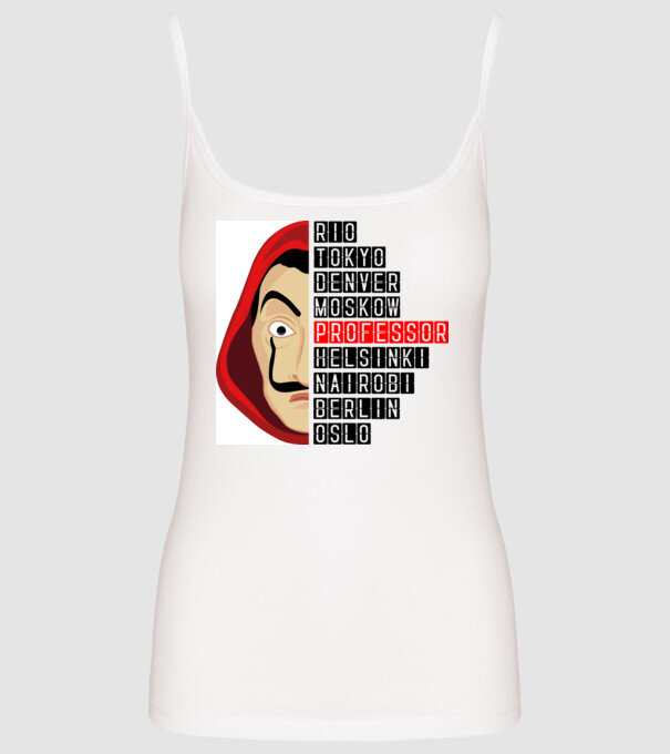 money heist cities model alb pe tricou