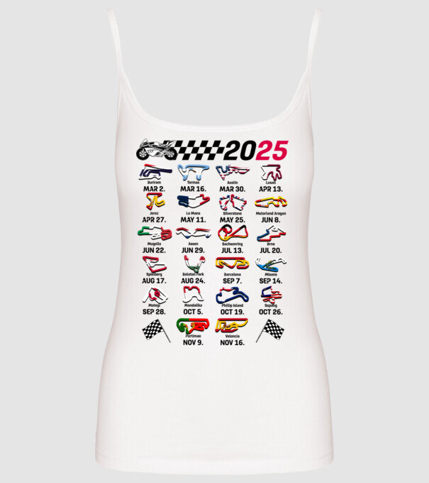 MOTOGP 25 CALENDAR alb model alb pe tricou
