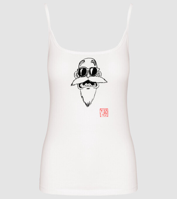 muten roshi art model alb pe tricou