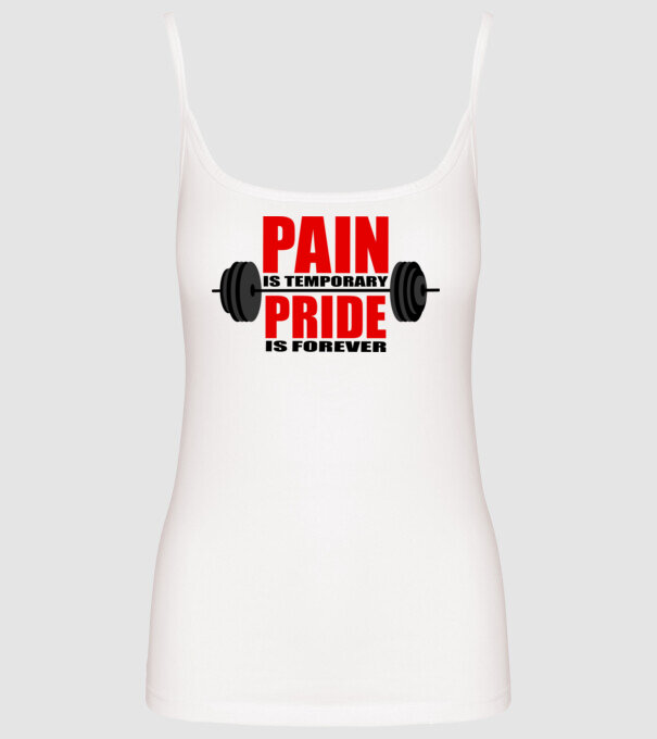 Pain is temporary model alb pe tricou